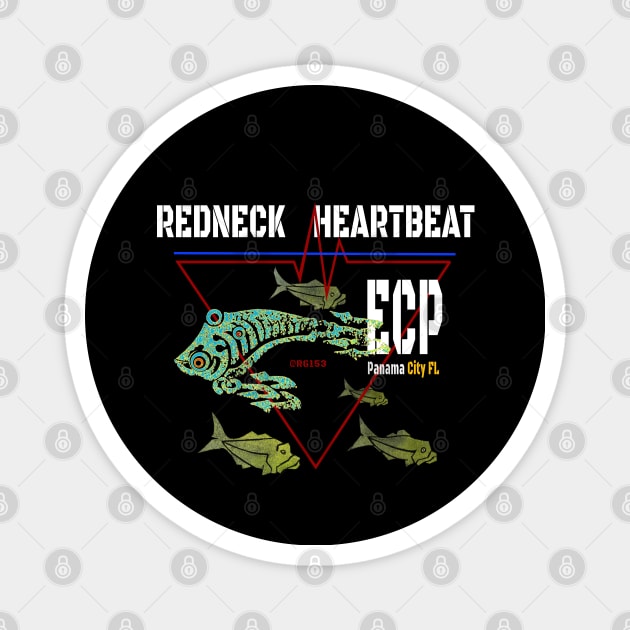Redneck Heartbeat Emerald Coast Panama Florida Magnet by The Witness